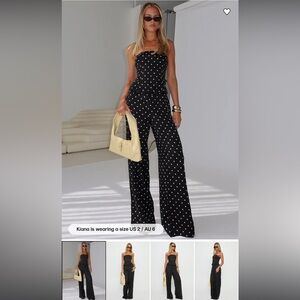 Powdered Sugar Strapless Set Black Polka - US 2 / Black Polka